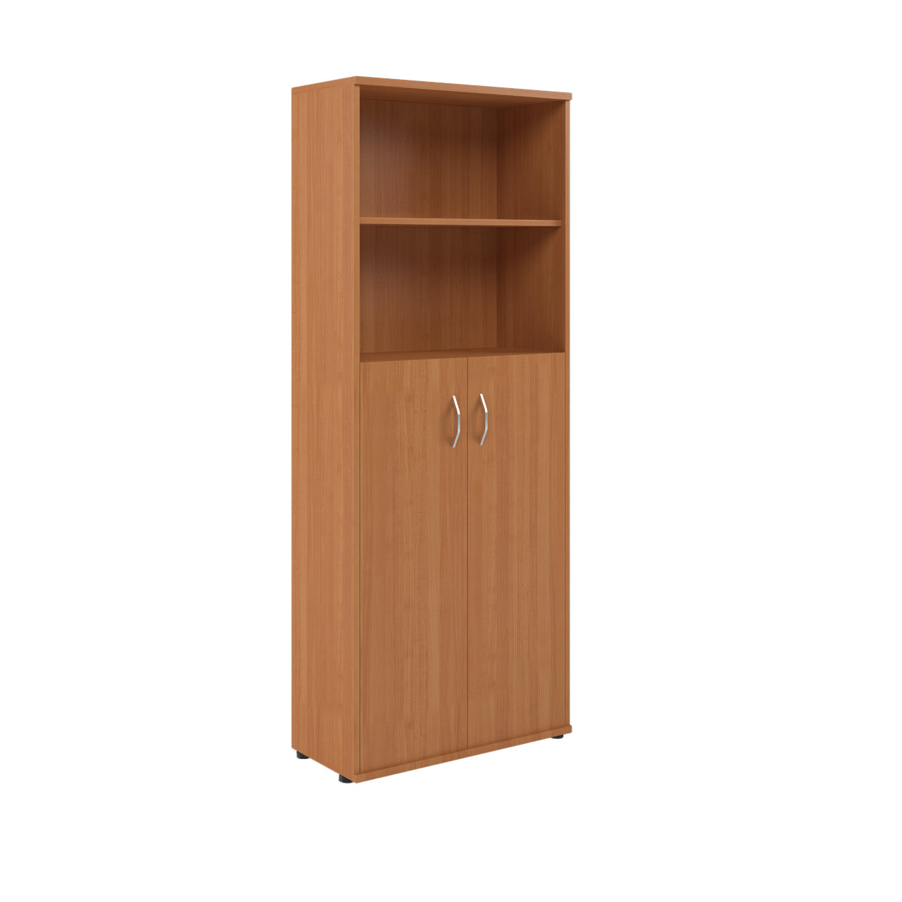 FULL HEIGHT CABINET, MADE IN E1 LAMINATE CHIPBOARD, WITH WOODEN SWING DOORS AND OPEN SHELVES by Treejar | Souqify