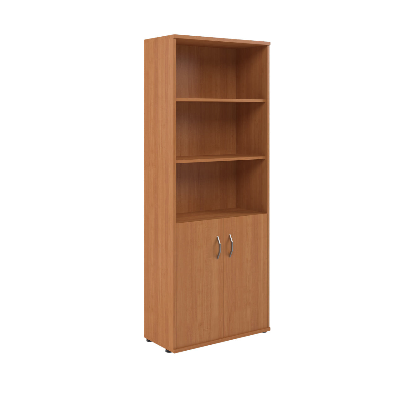 FULL HEIGHT CABINET, MADE IN E1 LAMINATE CHIPBOARD, WITH WOODEN SWING DOORS AND OPEN SHELVES by Treejar | Souqify