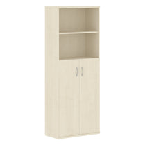 FULL HEIGHT CABINET, MADE IN E1 LAMINATE CHIPBOARD, WITH WOODEN SWING DOORS AND OPEN SHELVES by Treejar | Souqify