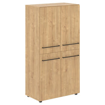 FULL HEIGHT CABINET, MADE IN E1 LAMINATE CHIPBOARD, WITH WOODEN SWING DOORS by Treejar | Souqify