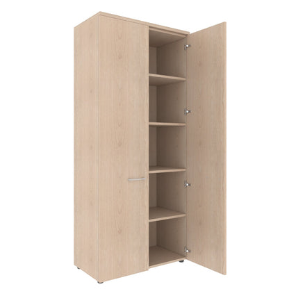 FULL HEIGHT CABINET, MADE IN E1 LAMINATE CHIPBOARD, WITH WOODEN SWING DOORS by Treejar | Souqify
