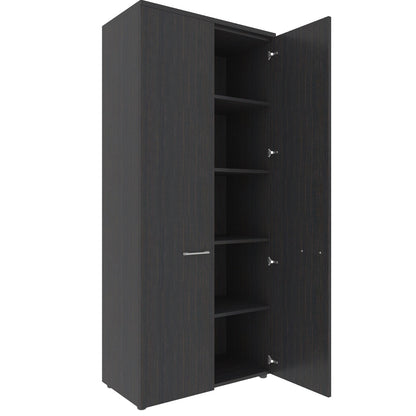 FULL HEIGHT CABINET, MADE IN E1 LAMINATE CHIPBOARD, WITH WOODEN SWING DOORS by Treejar | Souqify