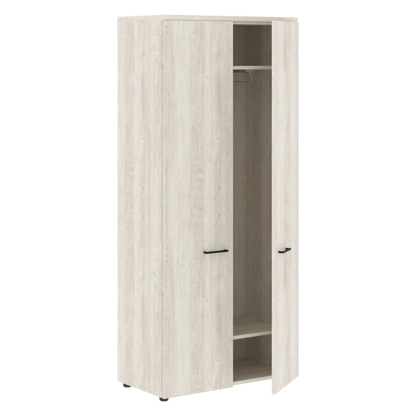 FULL HEIGHT WARDROBE, MADE IN E1 LAMINATE CHIPBOARD, WITH WOODEN SWING DOORS by Treejar | Souqify