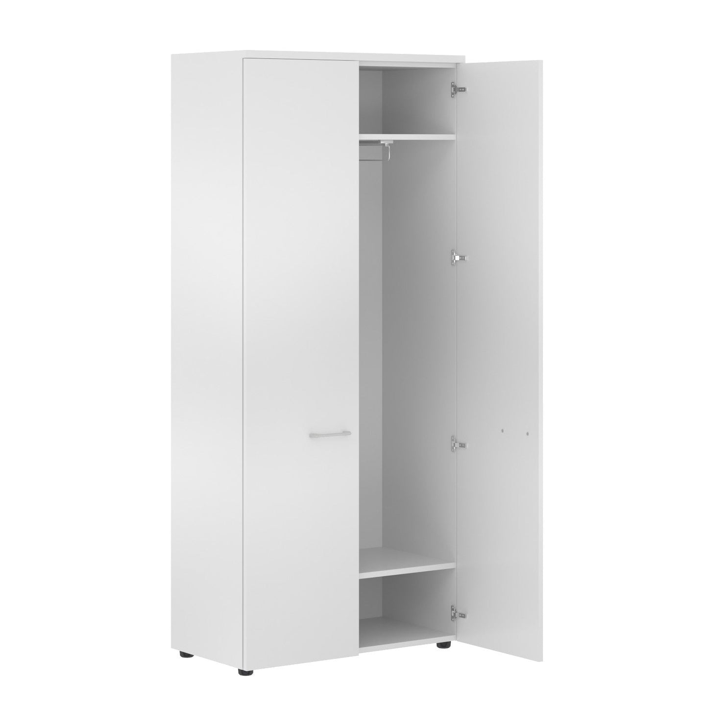 FULL HEIGHT WARDROBE, MADE IN E1 LAMINATE CHIPBOARD, WITH WOODEN SWING DOORS by Treejar | Souqify
