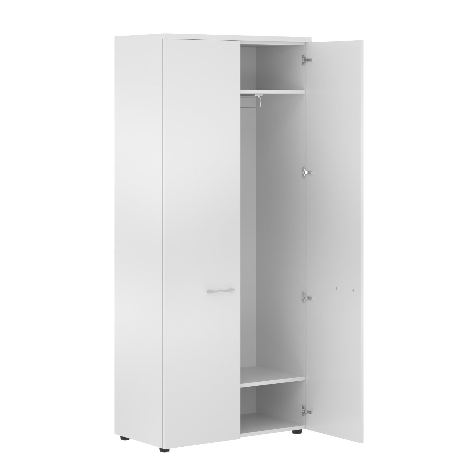 FULL HEIGHT WARDROBE, MADE IN E1 LAMINATE CHIPBOARD, WITH WOODEN SWING DOORS by Treejar | Souqify