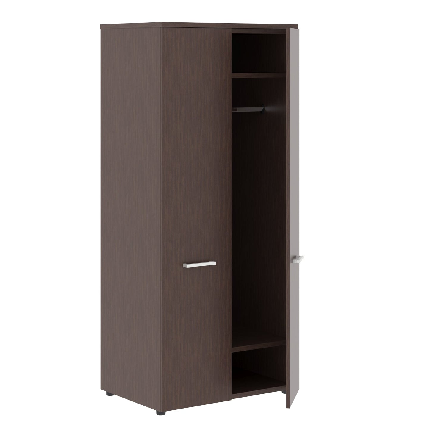 FULL HEIGHT WARDROBE, MADE IN E1 LAMINATE CHIPBOARD, WITH WOODEN SWING DOORS by Treejar | Souqify