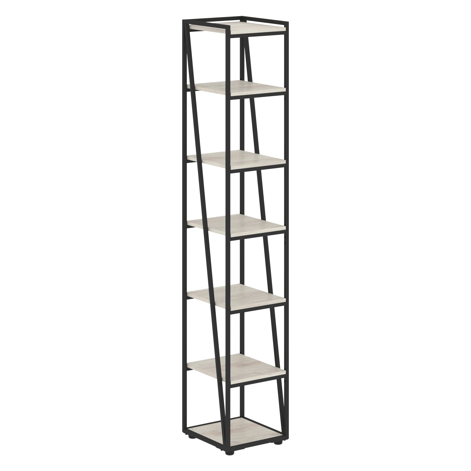 FULL HEIGHT WOODEN OPEN SHELVES WITH METAL FRAMES, MADE IN E1 LAMINATE CHIPBOARD by Treejar | Souqify