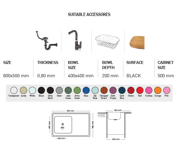G001 GLASS SERIES SINGLE BOWL KITCHEN SINK by Maykromluks | Souqify