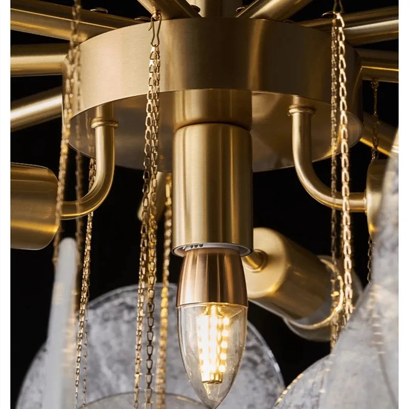 Glass Pendant Match LED Chandelier For Living Room Dining Bedroom Luxury Metal Indoor Decorations Lighting fixtures by Zhongsan | Souqify