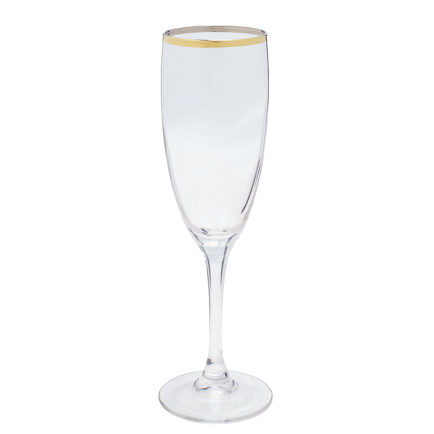 Set of 6 flutes 170 ml + gold rim