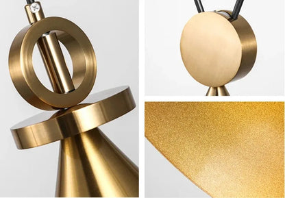 Gold LED pulley Pendant light Modern Fashion White Lamp For Dining Room Restaurant Bedroom Living Room Office Bar Droplight by Zhongsan | Souqify