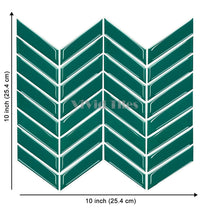 Green Herringbone Vinyl Tile T80526 by Vivid Tiles | Souqify