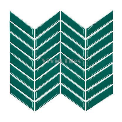 Green Herringbone Vinyl Tile T80526 by Vivid Tiles | Souqify