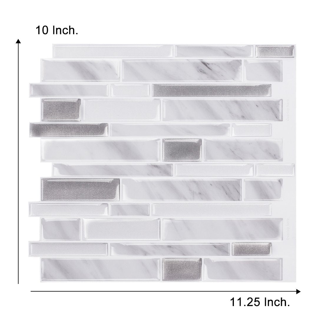 Grey Marble Strip Vinyl Tile 22089 by Vivid Tiles | Souqify