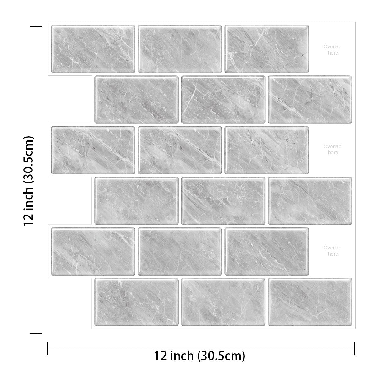 Grey Marble Vinyl Tile T80004 by Vivid Tiles | Souqify