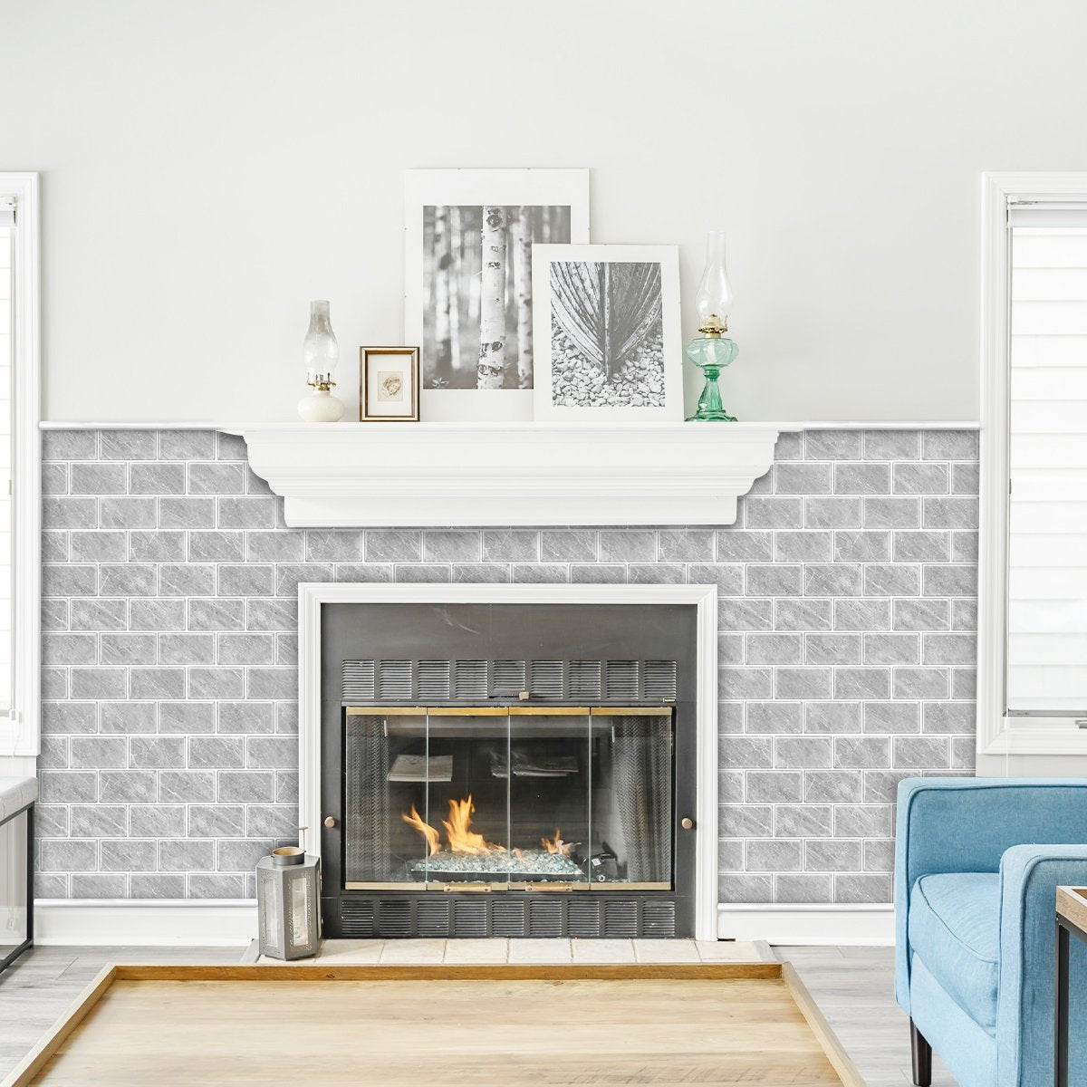 Grey Marble Vinyl Tile T80004 by Vivid Tiles | Souqify