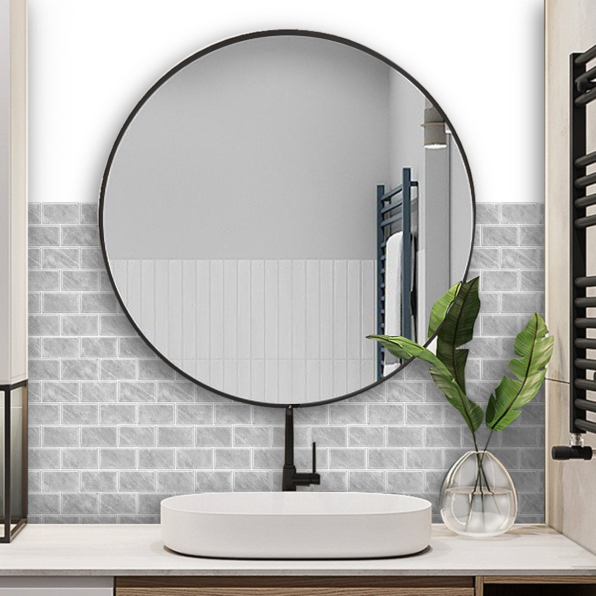 Grey Marble Vinyl Tile T80004 by Vivid Tiles | Souqify