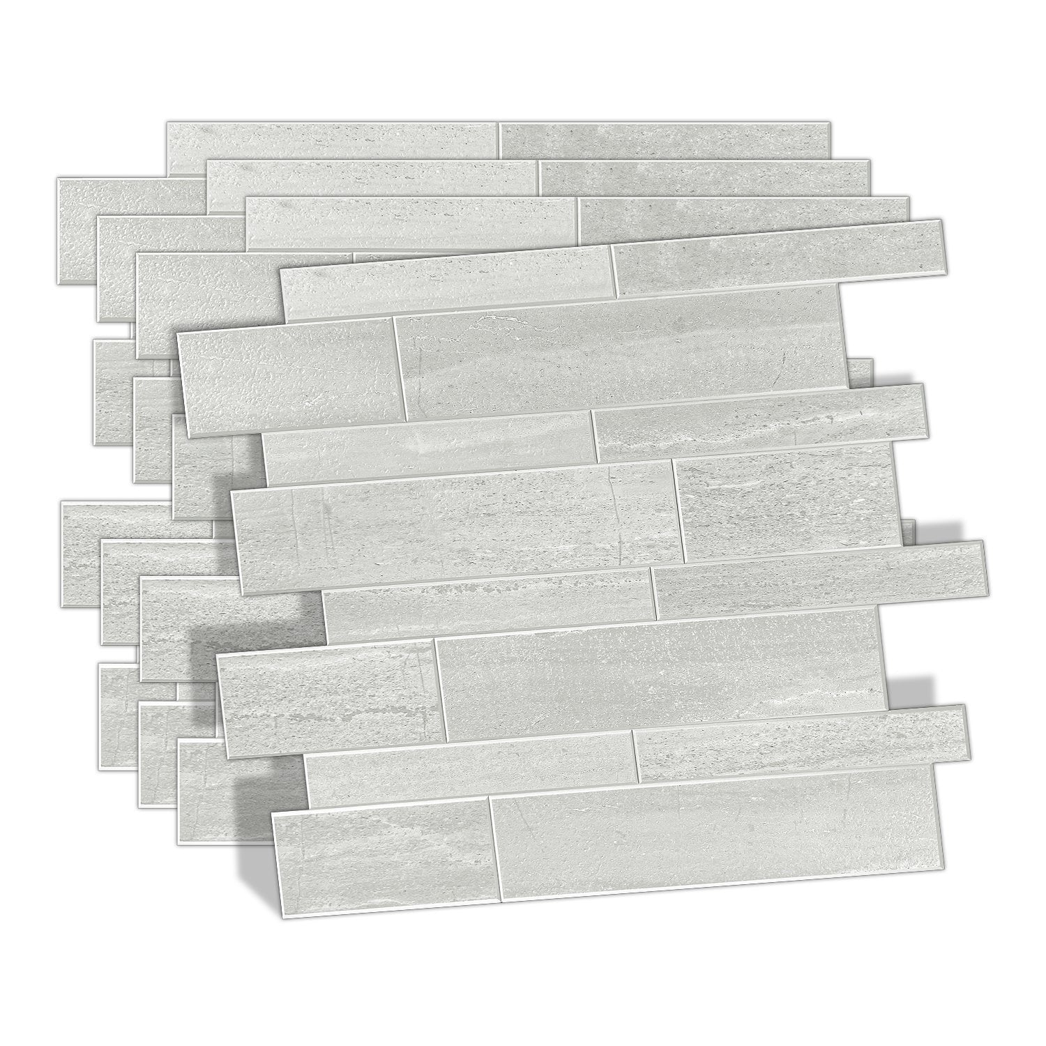Grey Stone Look Strip Composite Tile WJS-312 by Vivid Tiles | Souqify