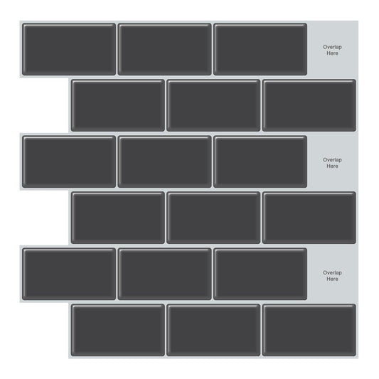 Grey Subway Vinyl Tile T80060 by Vivid Tiles | Souqify