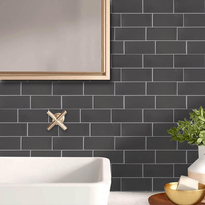Grey Subway Vinyl Tile T80701 by Vivid Tiles | Souqify