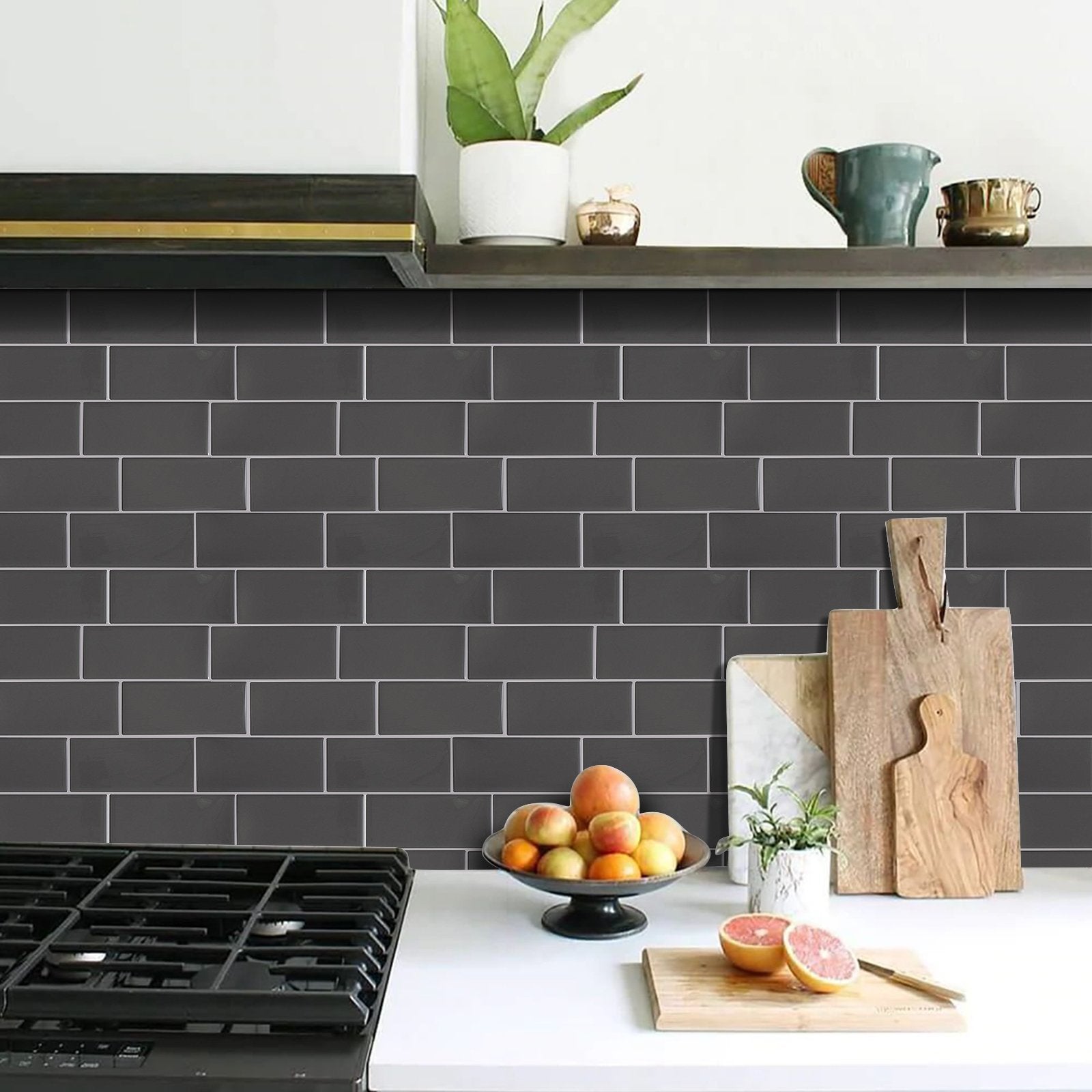 Grey Subway Vinyl Tile T80701 by Vivid Tiles | Souqify