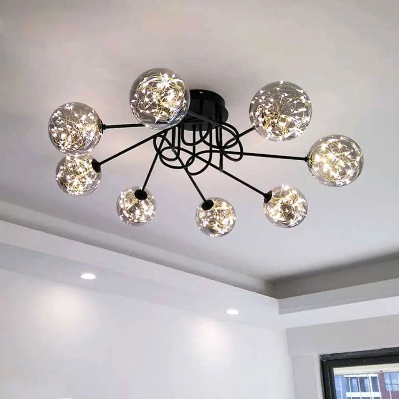 Gypsophila ceiling lamp simple modern living room lamp Nordic light luxury design sense home master bedroom dining room lamp by Zhongsan | Souqify