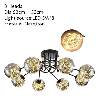 Gypsophila ceiling lamp simple modern living room lamp Nordic light luxury design sense home master bedroom dining room lamp by Zhongsan | Souqify