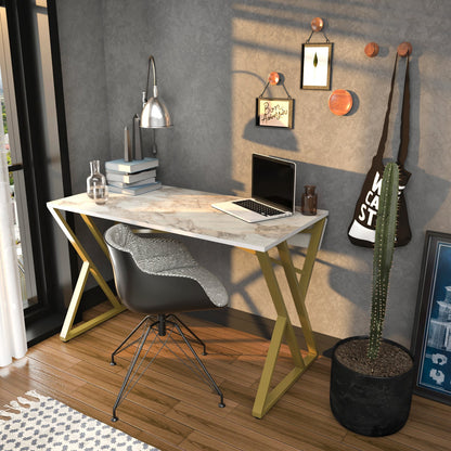 Gyza Computer Desk Ephesus Gold by DECOROTIKA | Souqify