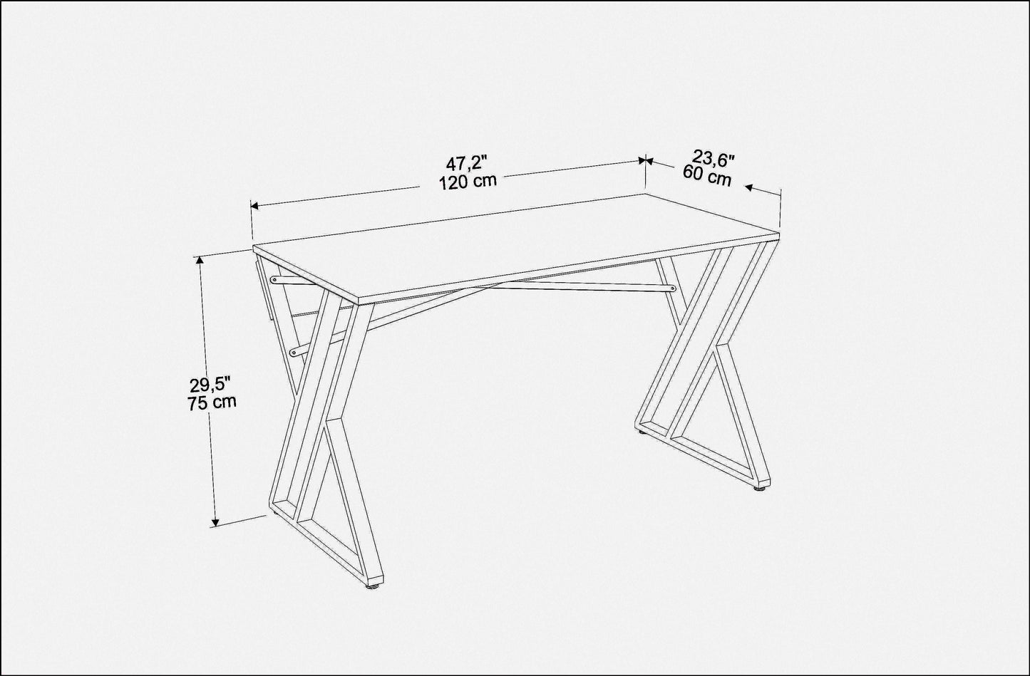 Gyza Computer Desk Ephesus Gold by DECOROTIKA | Souqify
