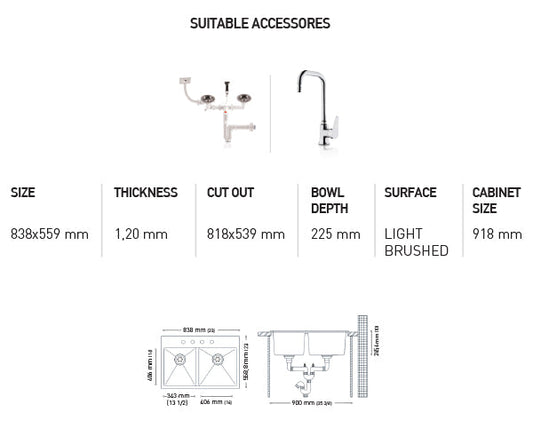 H003 HANDMADE SERIES DOUBLE BOWLS KITCHEN SINK by Maykromluks | Souqify