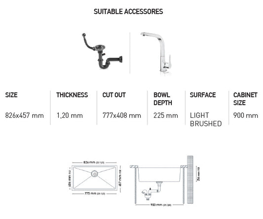 H005 HANDMADE SERIES SINGLE BOWL KITCHEN SINK by Maykromluks | Souqify
