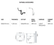 H009 HANDMADE SERIES SINGLE BOWL KITCHEN SINK by Maykromluks | Souqify