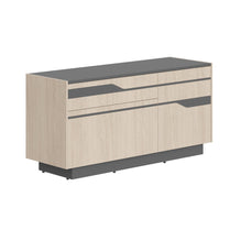 HIGH EXECUTIVE CREDENZA MADE IN 12MM MDF + NATURAL OAK VENEER by Treejar | Souqify