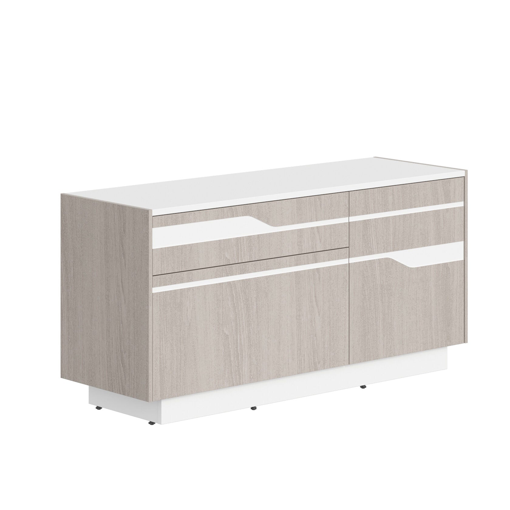 HIGH EXECUTIVE CREDENZA MADE IN 12MM MDF + NATURAL OAK VENEER by Treejar | Souqify