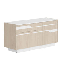 HIGH EXECUTIVE CREDENZA MADE IN 12MM MDF + NATURAL OAK VENEER by Treejar | Souqify