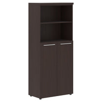 HIGH EXECUTIVE FULL HEIGHT CABINET, MADE IN E1 LAMINATE CHIPBOARD, WITH OPEN SHELVES & SWING DOORS by Treejar | Souqify