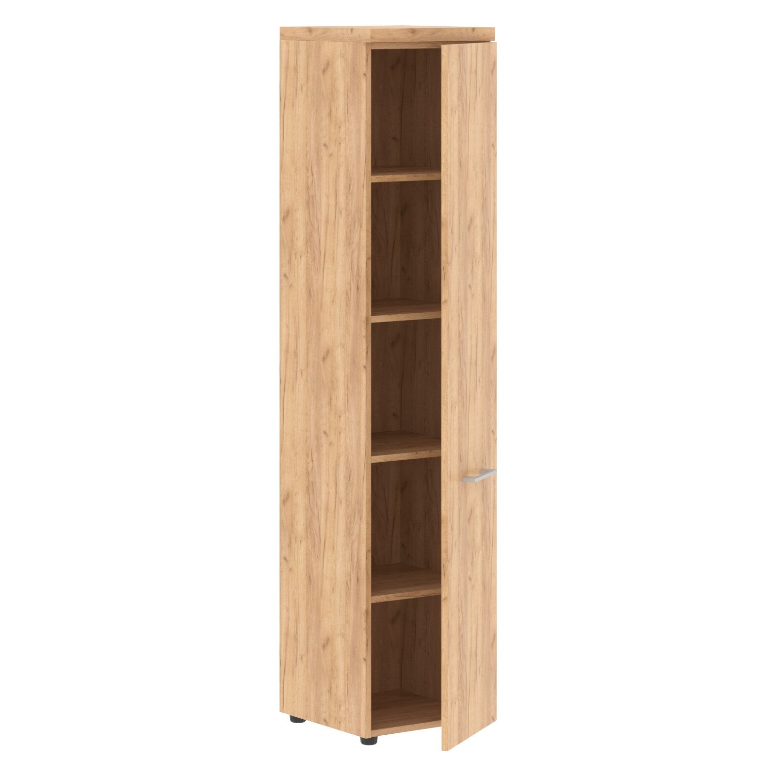 HIGH EXECUTIVE FULL HEIGHT CABINET MADE IN E1 LAMINATE CHIPBOARD WITH WOODEN SWING DOOR AND GLOSSY ACRYLIC 3D 2MM EDGES by Treejar | Souqify