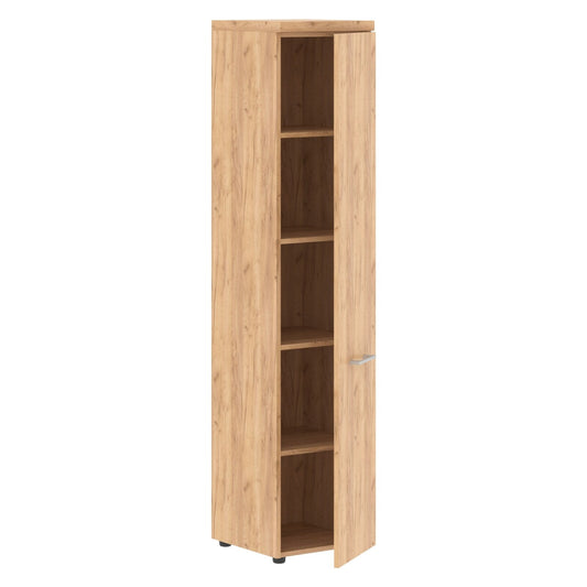 HIGH EXECUTIVE FULL HEIGHT CABINET MADE IN E1 LAMINATE CHIPBOARD WITH WOODEN SWING DOOR AND GLOSSY ACRYLIC 3D 2MM EDGES by Treejar | Souqify