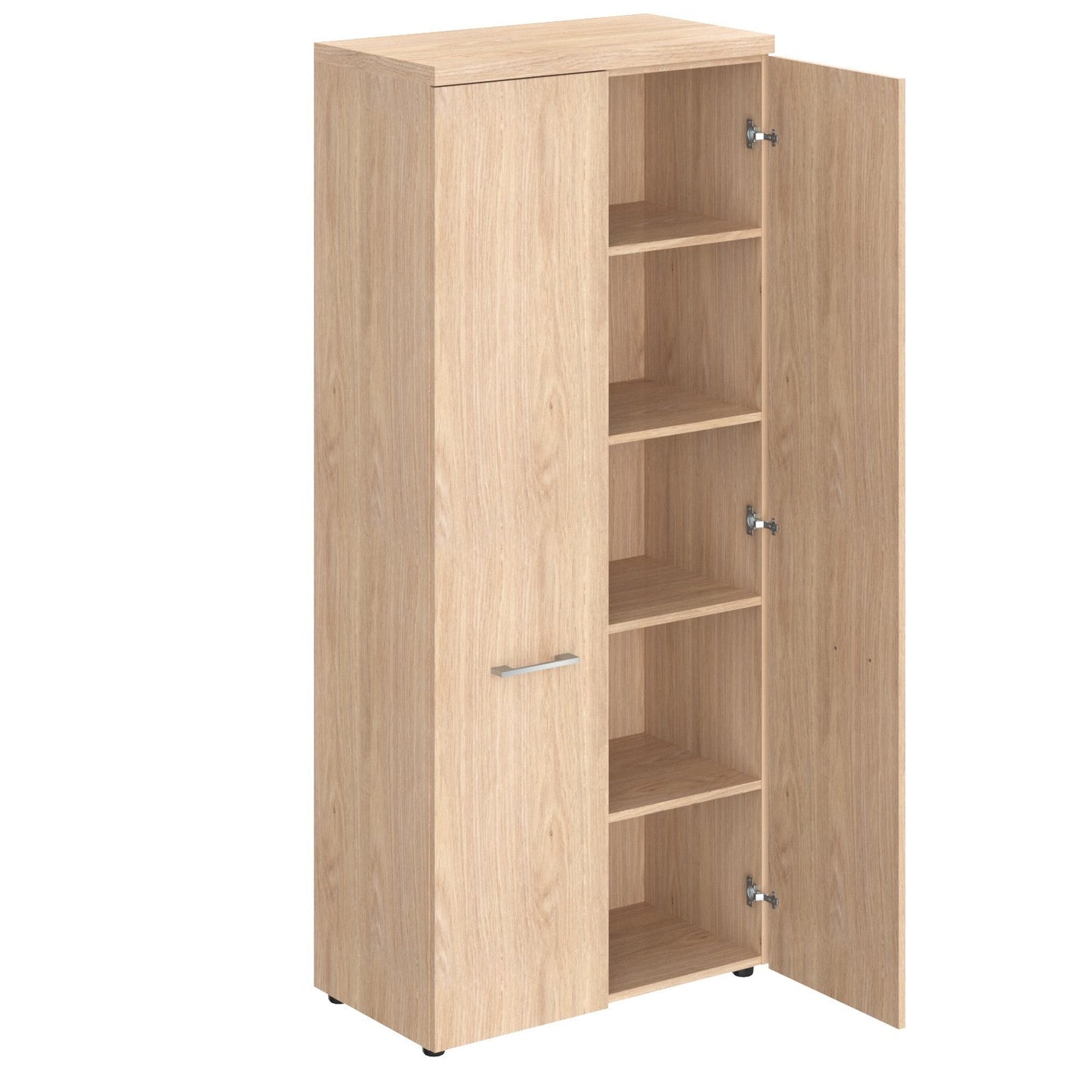 HIGH EXECUTIVE FULL HEIGHT CABINET MADE IN E1 LAMINATE CHIPBOARD WITH WOODEN SWING DOOR AND GLOSSY ACRYLIC 3D 2MM EDGES by Treejar | Souqify