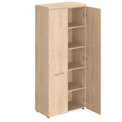 HIGH EXECUTIVE FULL HEIGHT CABINET MADE IN E1 LAMINATE CHIPBOARD WITH WOODEN SWING DOOR AND GLOSSY ACRYLIC 3D 2MM EDGES by Treejar | Souqify