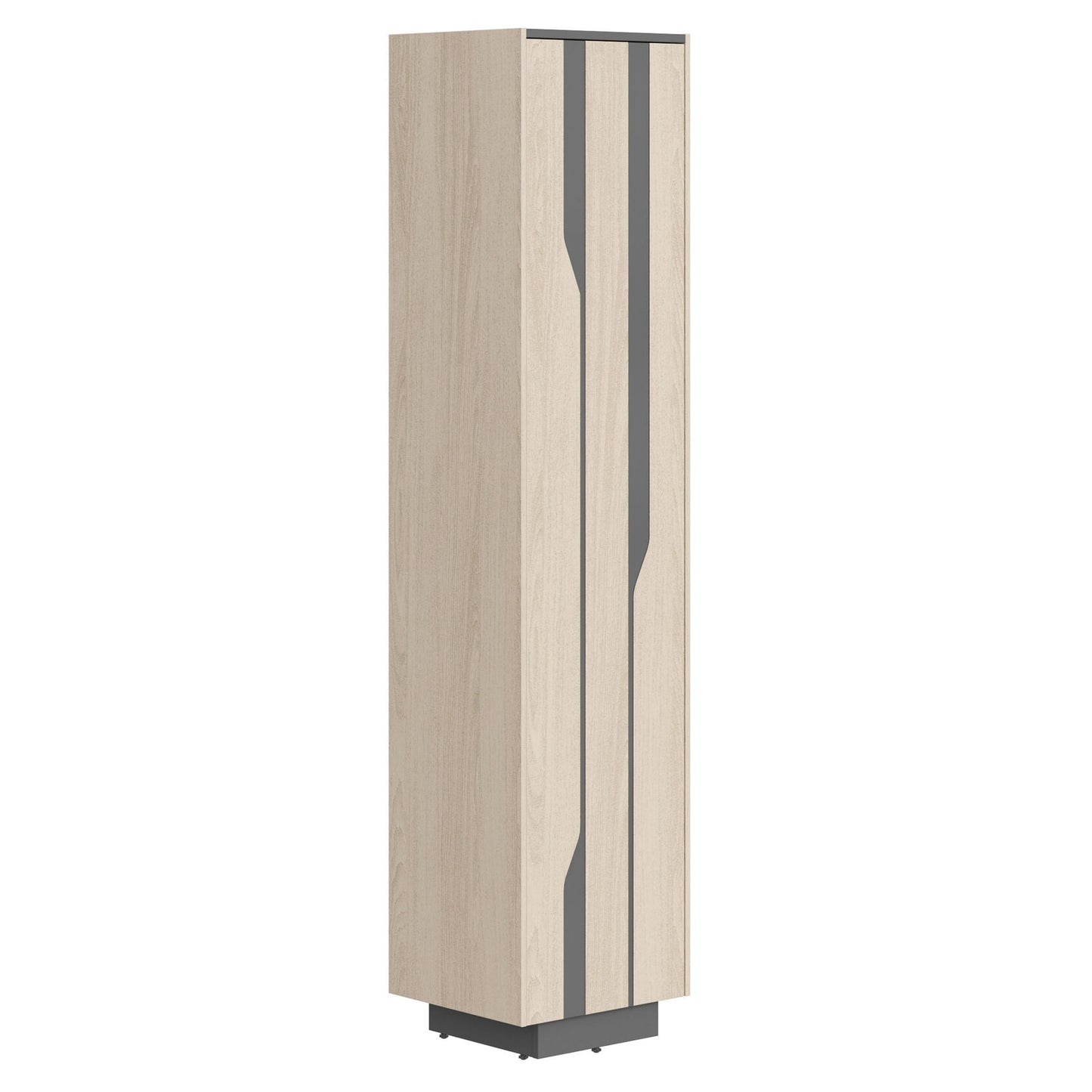 HIGH EXECUTIVE FULL HEIGHT CABINET MADE IN GENUINE OAK VENEER, DECORATIVE MILLING COATED WITH HIGH-RESISTANT PU-ENAMEL, WITH PUSH-TO-OPEN HETTICH DOOR HINGES by Treejar | Souqify