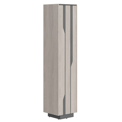 HIGH EXECUTIVE FULL HEIGHT CABINET MADE IN GENUINE OAK VENEER, DECORATIVE MILLING COATED WITH HIGH-RESISTANT PU-ENAMEL, WITH PUSH-TO-OPEN HETTICH DOOR HINGES by Treejar | Souqify