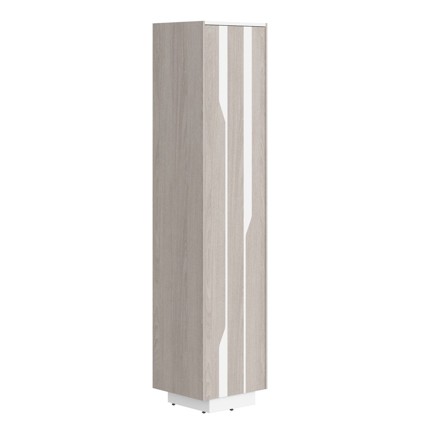 HIGH EXECUTIVE FULL HEIGHT CABINET MADE IN GENUINE OAK VENEER, DECORATIVE MILLING COATED WITH HIGH-RESISTANT PU-ENAMEL, WITH PUSH-TO-OPEN HETTICH DOOR HINGES by Treejar | Souqify