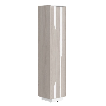 HIGH EXECUTIVE FULL HEIGHT CABINET MADE IN GENUINE OAK VENEER, DECORATIVE MILLING COATED WITH HIGH-RESISTANT PU-ENAMEL, WITH PUSH-TO-OPEN HETTICH DOOR HINGES by Treejar | Souqify