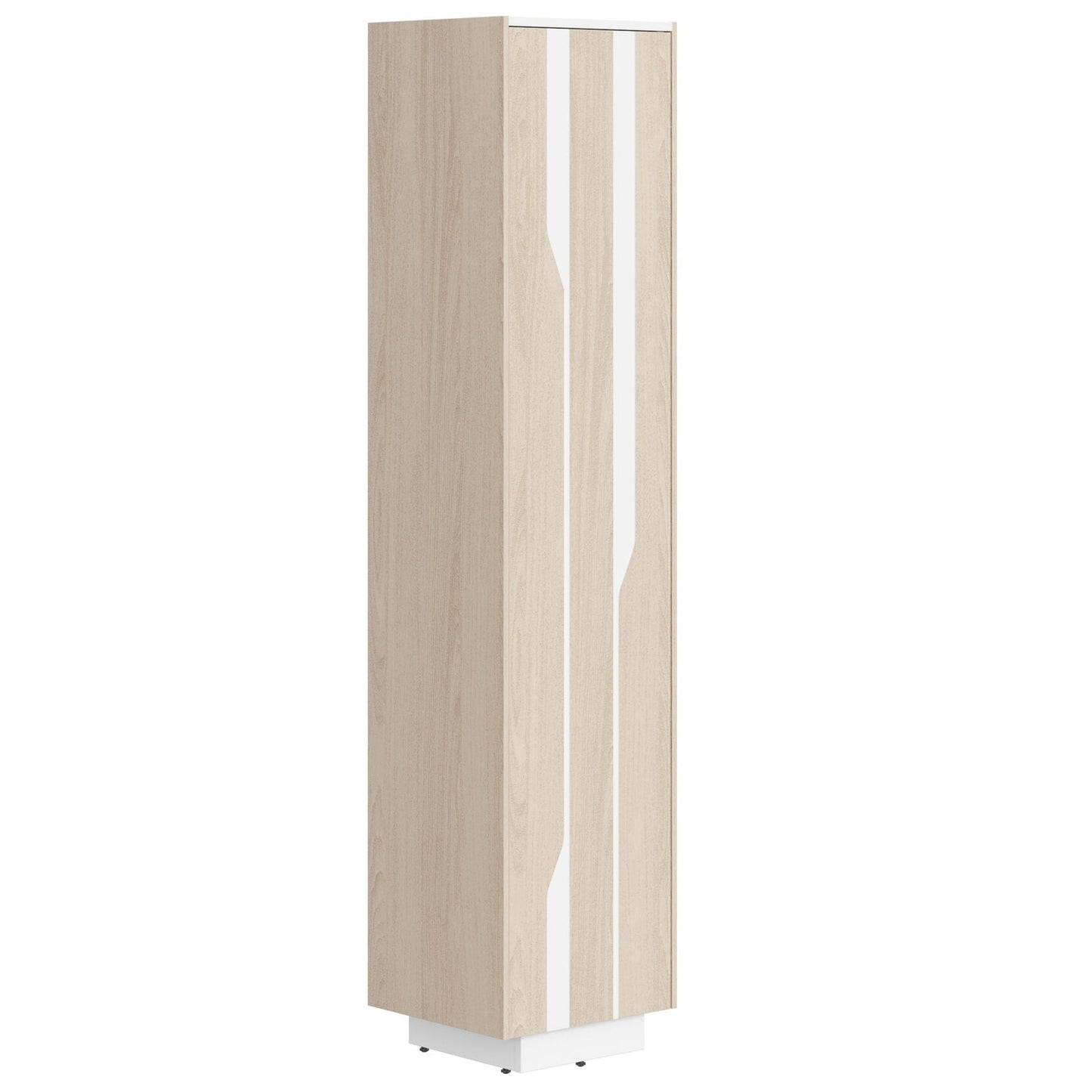 HIGH EXECUTIVE FULL HEIGHT CABINET MADE IN GENUINE OAK VENEER, DECORATIVE MILLING COATED WITH HIGH-RESISTANT PU-ENAMEL, WITH PUSH-TO-OPEN HETTICH DOOR HINGES by Treejar | Souqify
