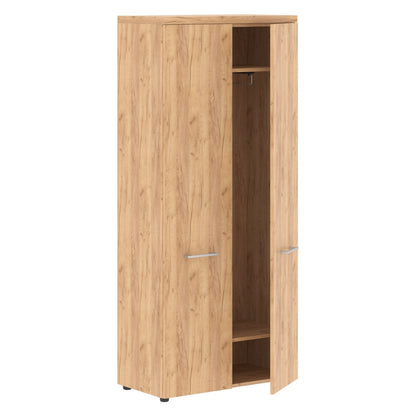 HIGH EXECUTIVE FULL HEIGHT WARDROBE MADE IN E1 LAMINATE CHIPBOARD WITH WOODEN SWING DOOR AND GLOSSY ACRYLIC 3D 2MM EDGES by Treejar | Souqify