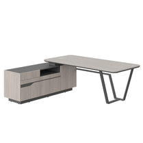 HIGH EXECUTIVE L SHAPE MEETING DESK MADE IN 12MM MDF + NATURAL OAK VENEER by Treejar | Souqify