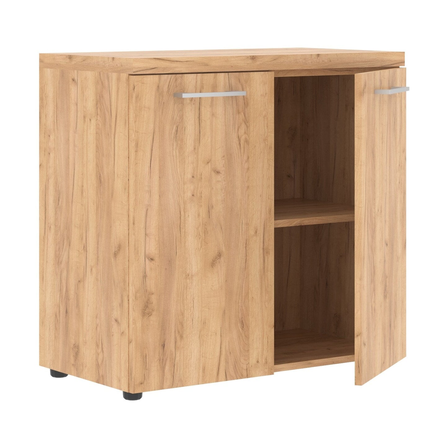 HIGH EXECUTIVE LOW HEIGHT CABINET, MADE IN E1 LAMINATE CHIPBOARD, WITH WOODEN SWING DOORS by Treejar | Souqify