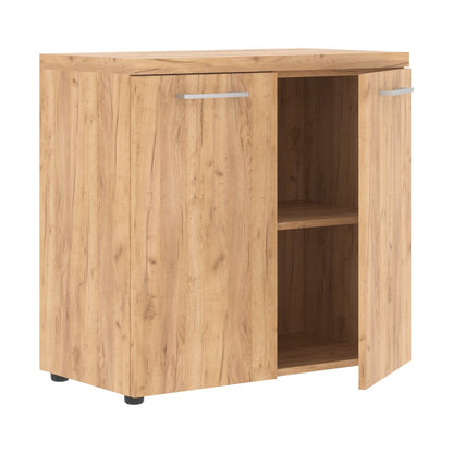 HIGH EXECUTIVE LOW HEIGHT CABINET, MADE IN E1 LAMINATE CHIPBOARD, WITH WOODEN SWING DOORS by Treejar | Souqify