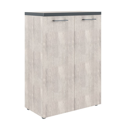 HIGH EXECUTIVE MEDIUM HEIGHT CABINET MADE IN E1 LAMINATE CHIPBOARD WITH WOODEN SWING DOOR AND GLOSSY ACRYLIC 3D 2MM EDGES by Treejar | Souqify